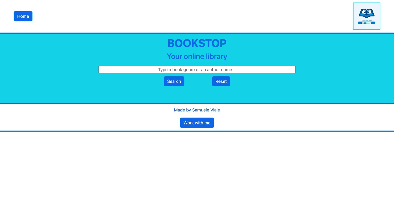 Bookstop Homepage